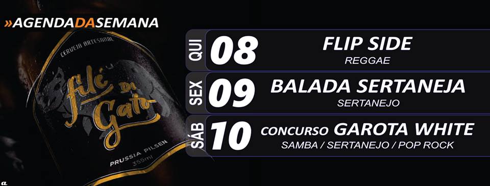 Agenda da semana no Filé de Gato