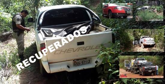 PM recupera um veículo na comunidade dos Gatos em Itabira