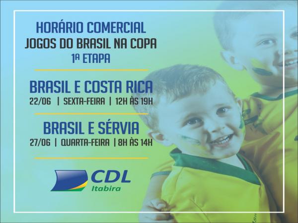 CDL Itabira comunica horário de funcionamento especial durante jogos