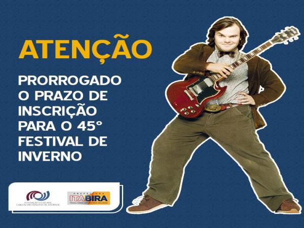 O prazo para inscrição de propostas artísticas para o 45º Festival foi prorrogado até o dia 5 de abril.