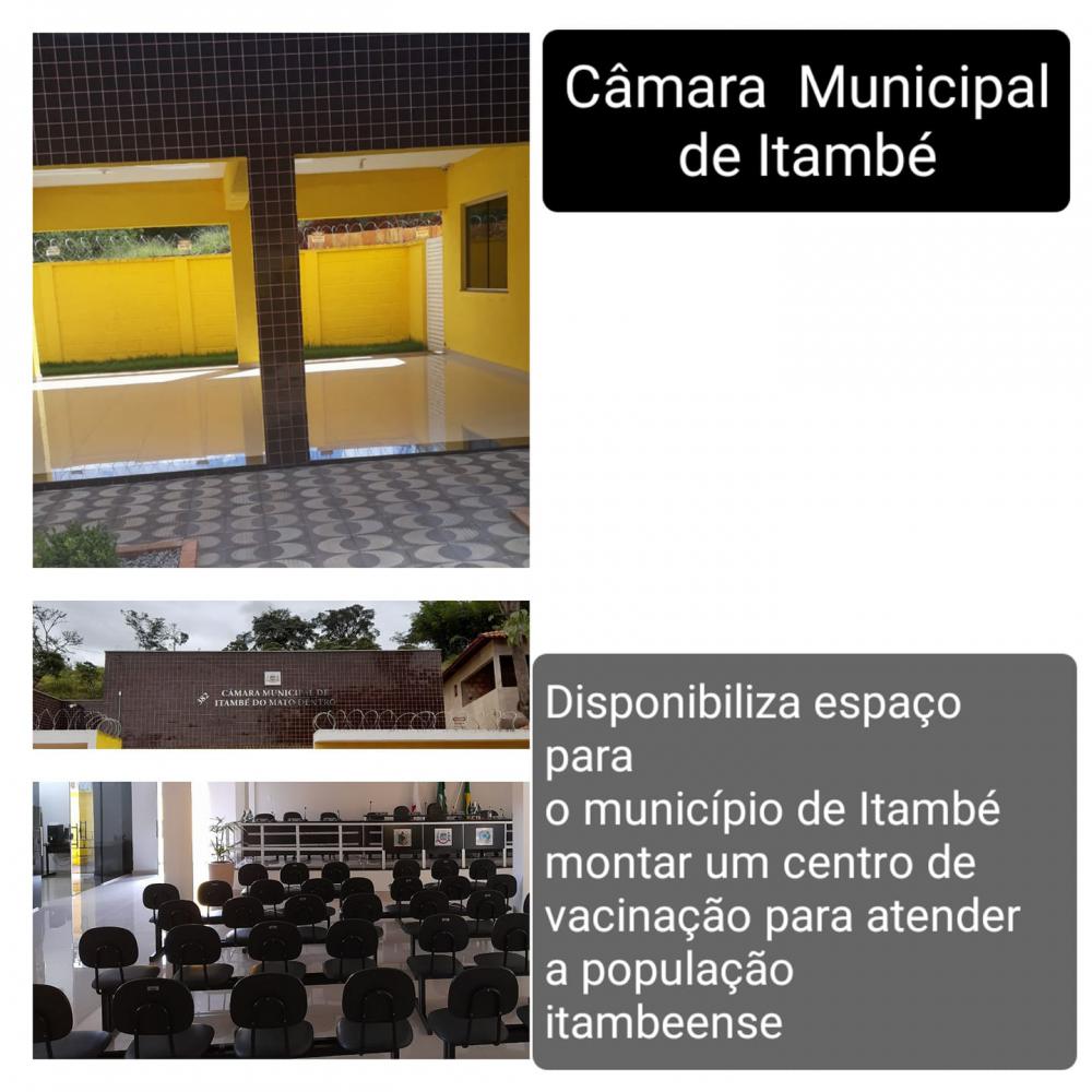 A Câmara Municipal disponibiliza espaço para a secretaria de saúde realizar os trabalhos de vacinação 