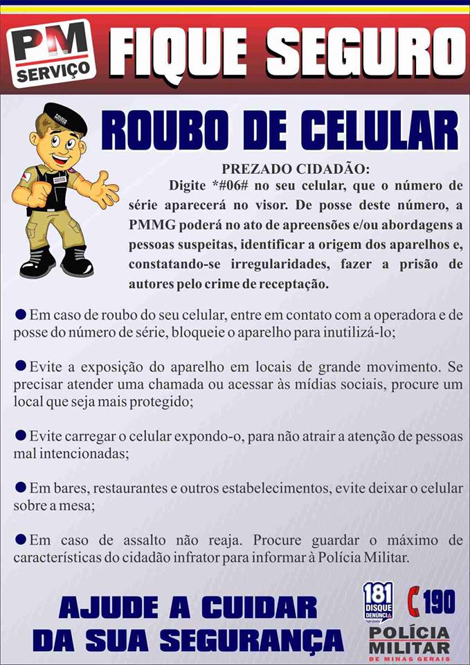 Confira essa dica de segurança da PM