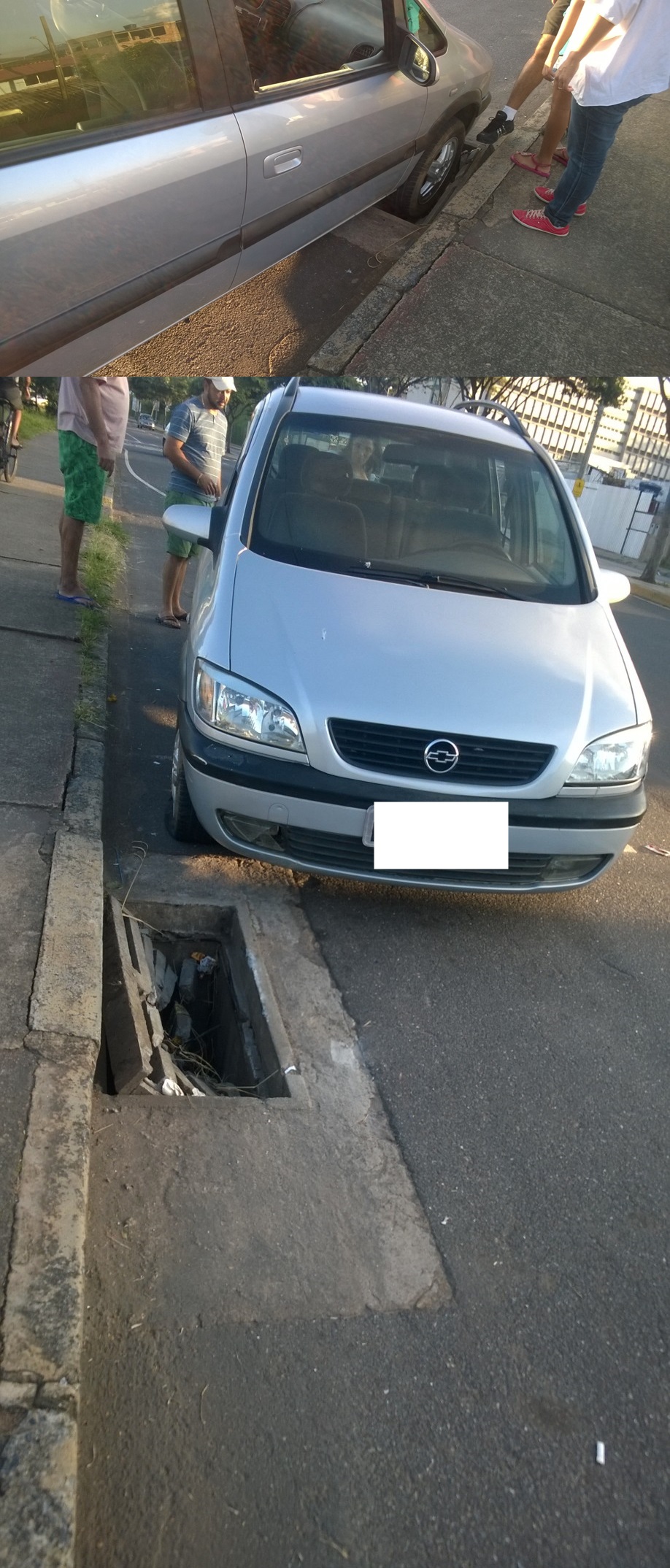 Falta de manutenção da prefeitura provoca acidente