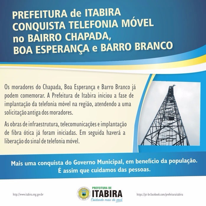 Começa a obra da instalação da antena celular móvel no Chapada