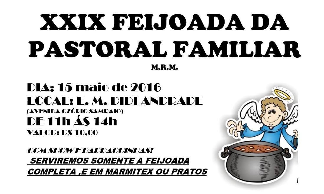 XXIX FEIJOADA DA PASTORAL FAMILIAR