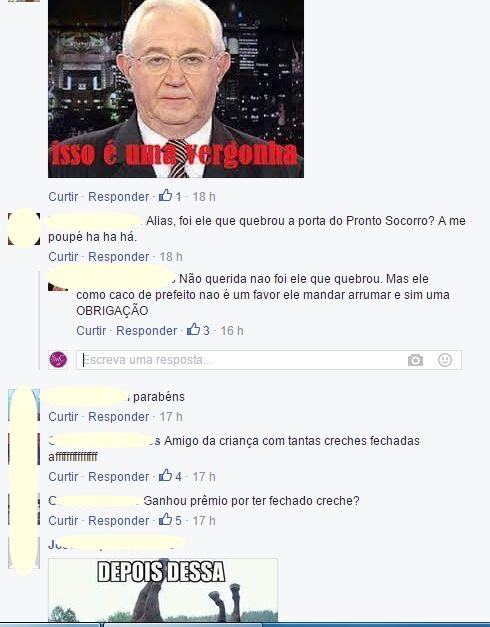 Postagem na página oficial da Prefeitura tem recordes de críticas