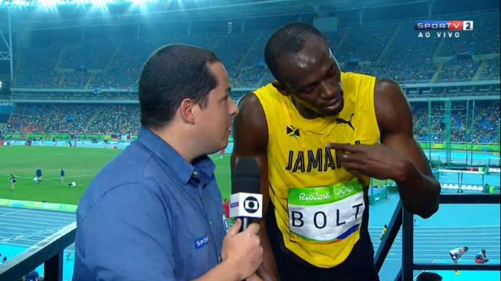 Bolt se irrita com pergunta longa e dá invertida em repórter: 'Vamos, cara'
