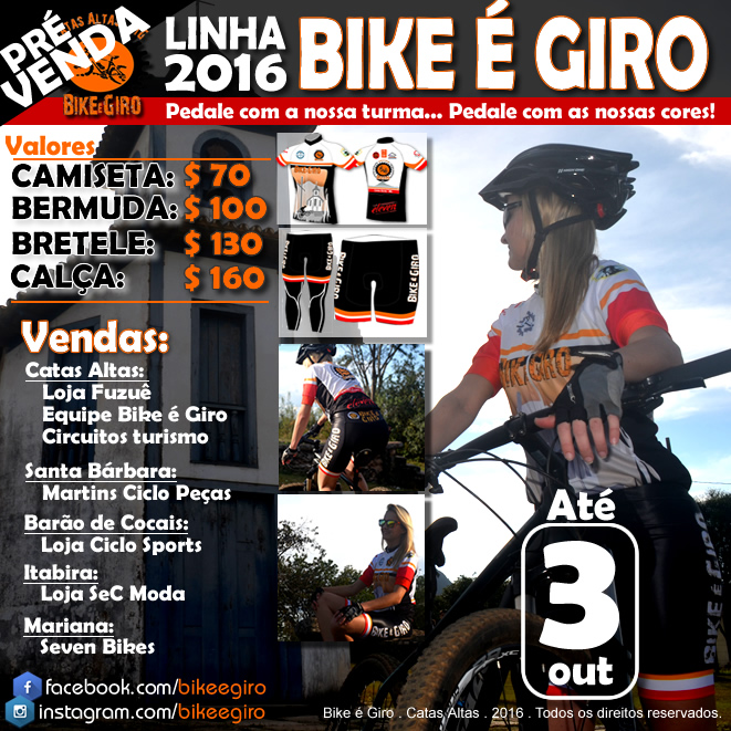 Pedale com a camisa do maior grupo de pedal de Minas