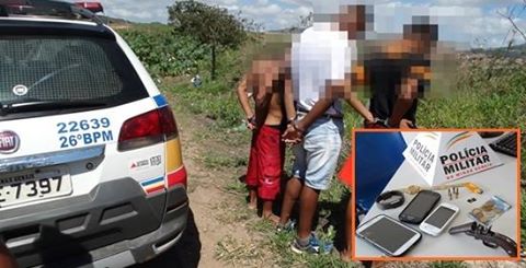 Ação rápida da Militar captura três adolescentes na Humberto Campos
